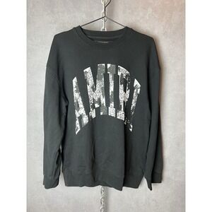 Amiri Sweatshirt Mens XXL  Crewneck Spell Out Pullover Cracked Logo Made‎ USA